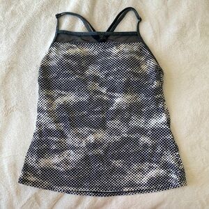 tank top swimsuit, with inserted pads and securing strap